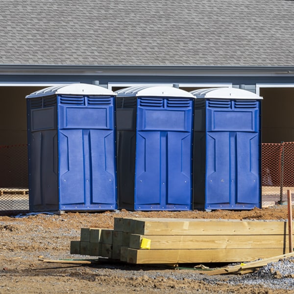 how often are the portable toilets cleaned and serviced during a rental period in Fish Camp